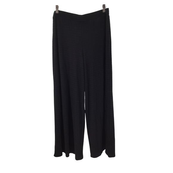 LULU'S SZ L Blissful Beginnings Black Wide-Leg Lounge Pants NEW B114 - Picture 2 of 9